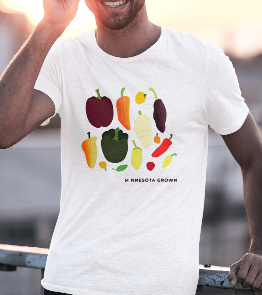 Minnesota Grown Colorful Peppers Variety T-Shirt