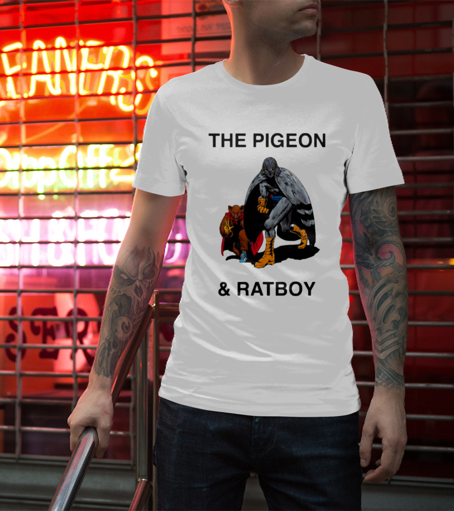 The Pigeon And Ratboy Superhero Duo Graphic T-Shirt