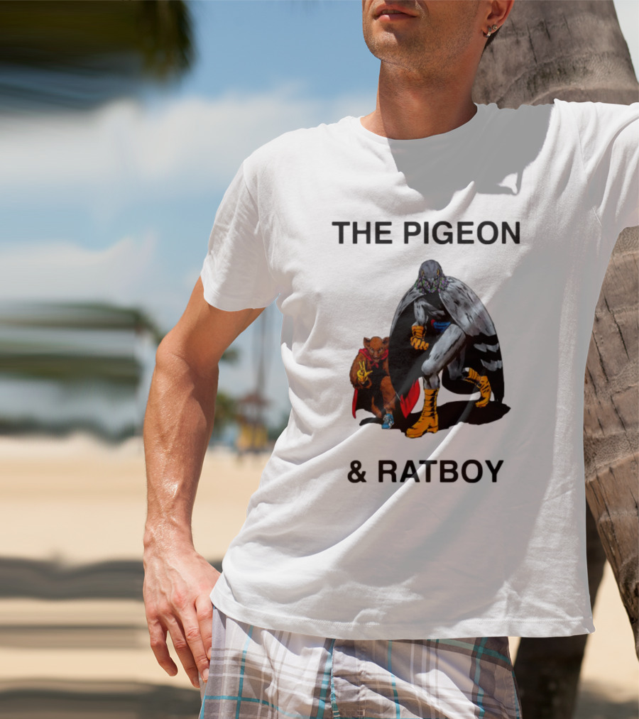The Pigeon And Ratboy Superhero Duo Graphic T-Shirt