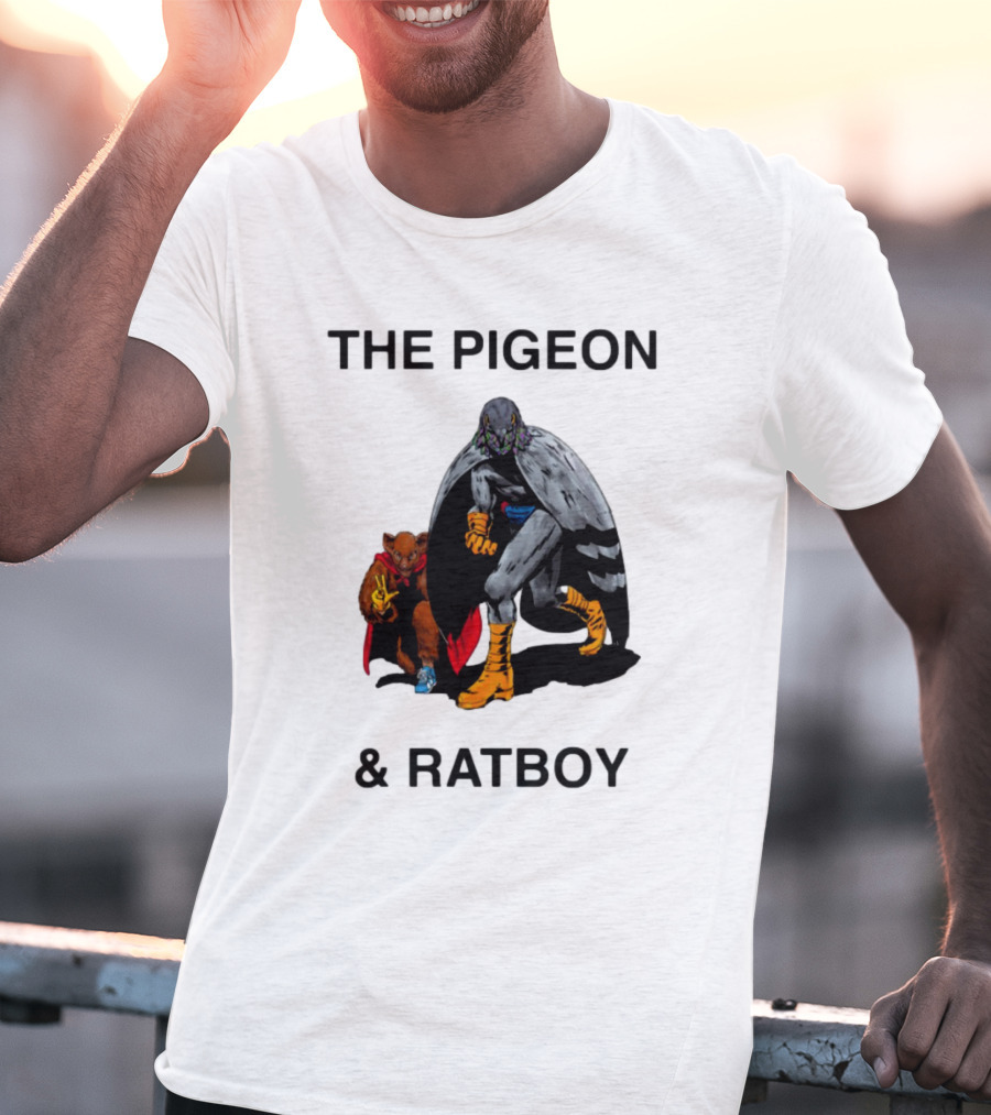 The Pigeon And Ratboy Superhero Duo Graphic T-Shirt