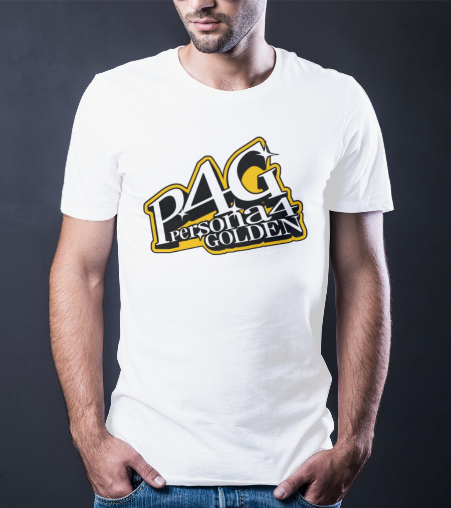 Persona 4 Golden Atlus P4G Yellow Black Text T-Shirt