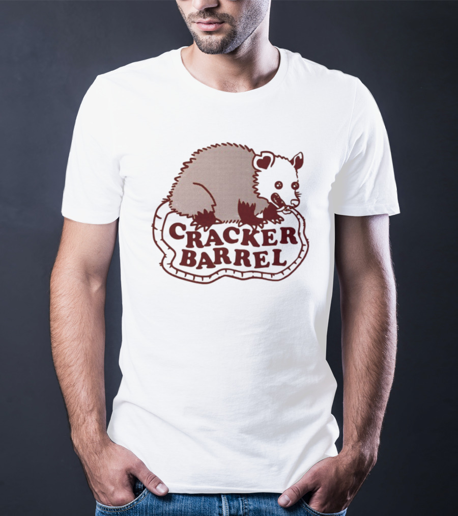 Cracker Barrel Possum Vintage Style Logo T-Shirt