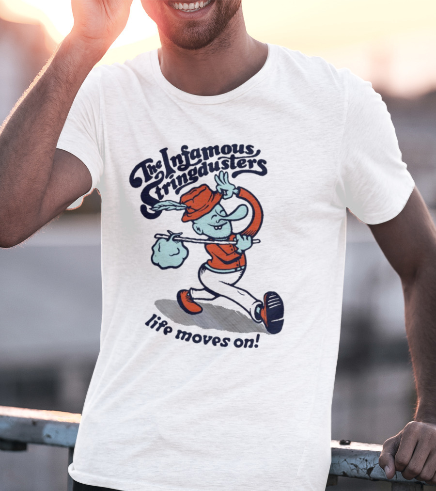 The Infamous Stringdusters Cartoon Character Life Moves On T-Shirt