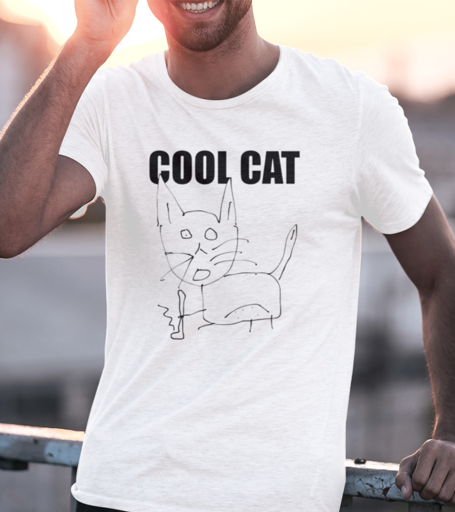 Jacob's Cool Cat Drawing Sketch Illustration T-Shirt