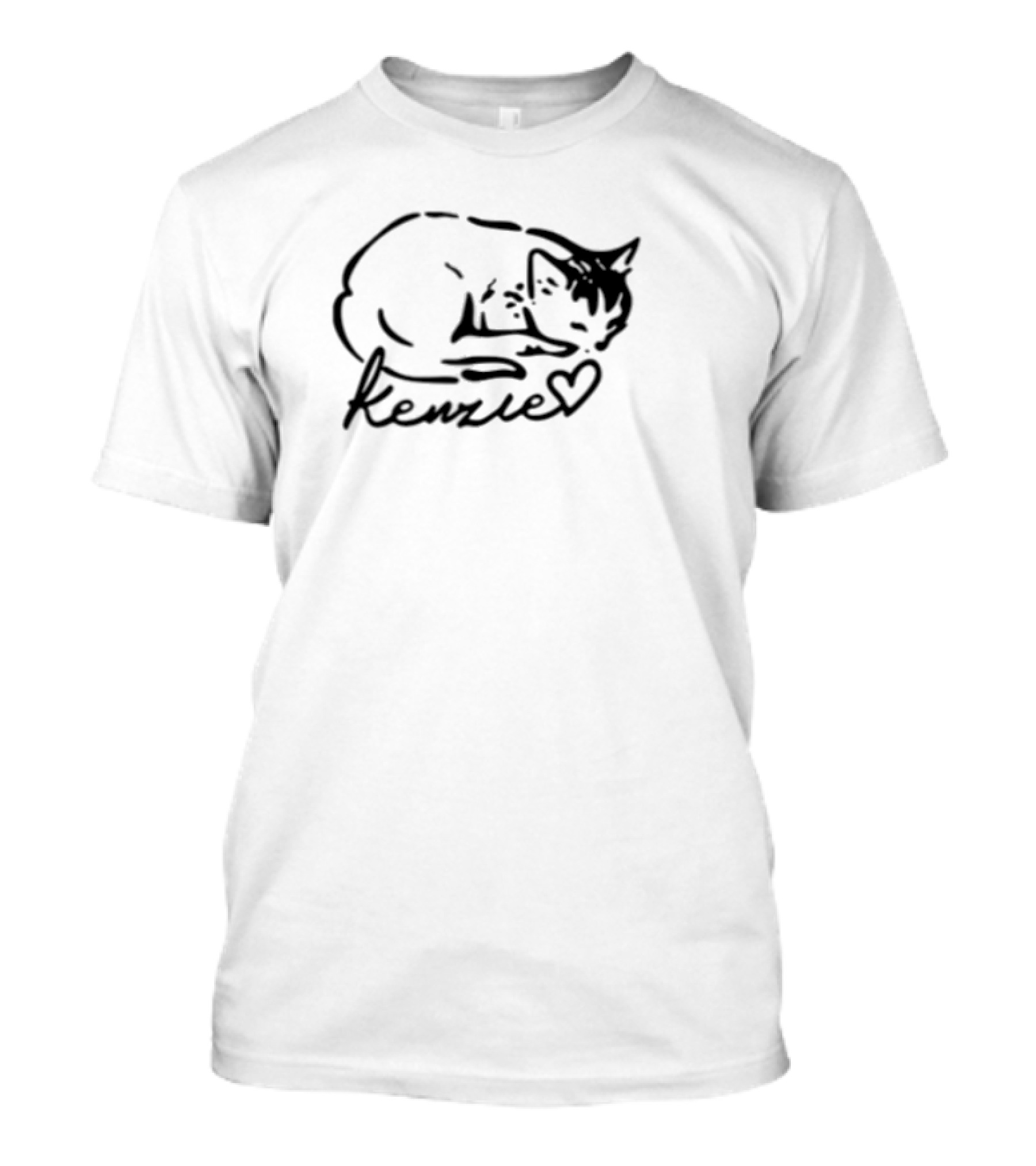 Kenzie Cat Purr More Hiss Less Paw-sitive Vibes T-Shirt