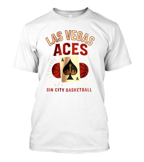 Las Vegas Aces Sin City Basketball Aces Card 2025 T-Shirt