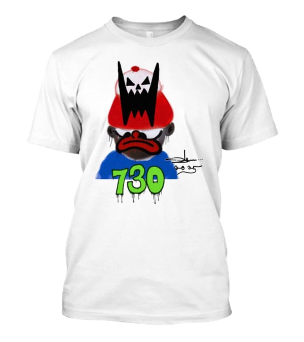 Slawn X Asspizza 730 Masked Character With Red Hat T-Shirt