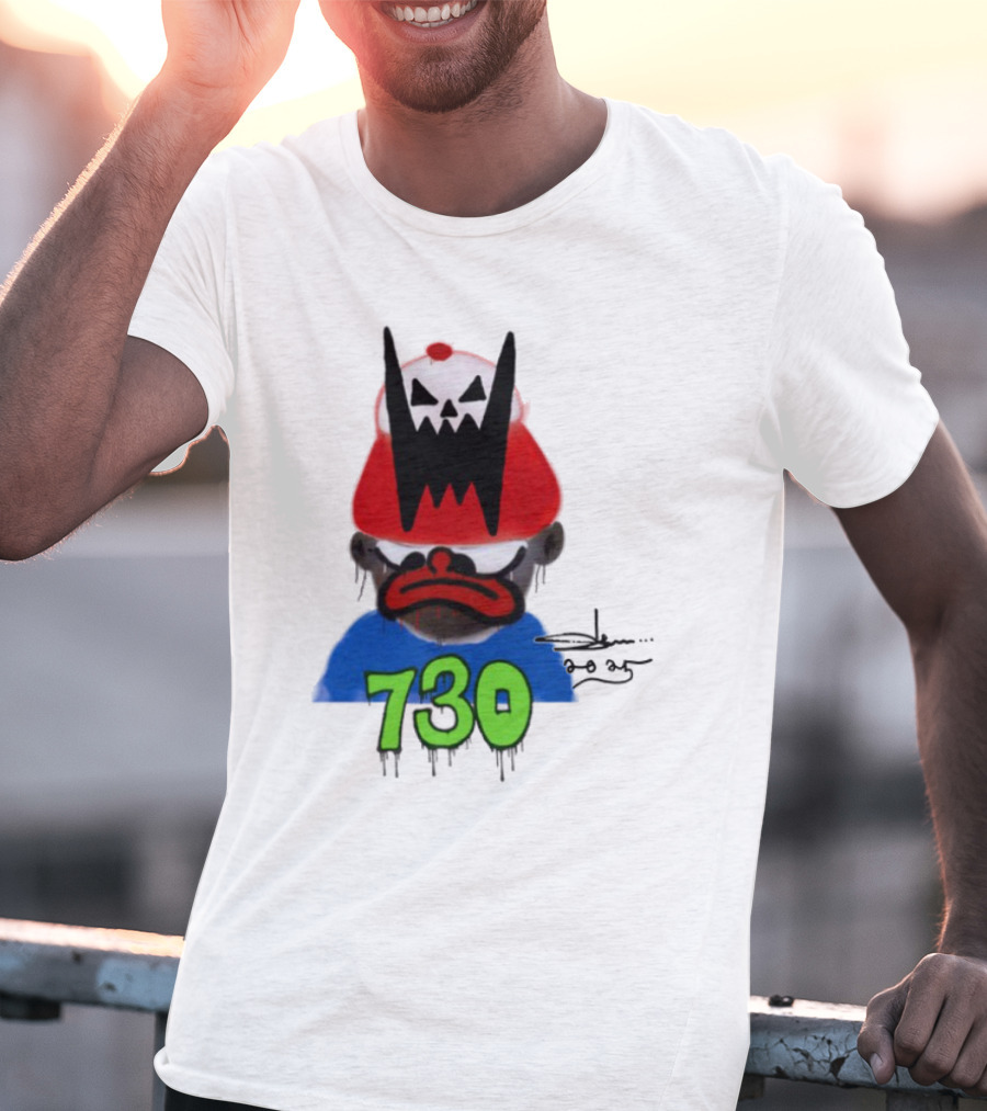 Slawn X Asspizza 730 Masked Character With Red Hat T-Shirt