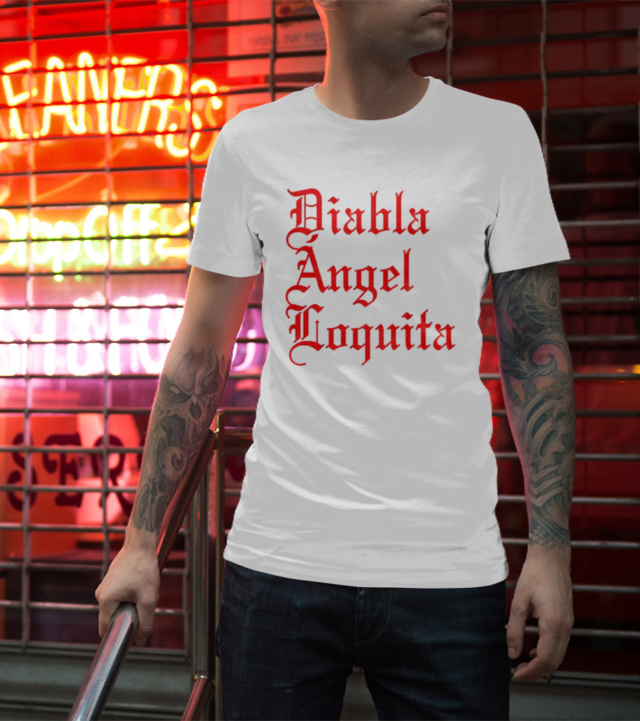 Bad Bunny Diabla Angel Loquita Valentine's Day T-Shirt