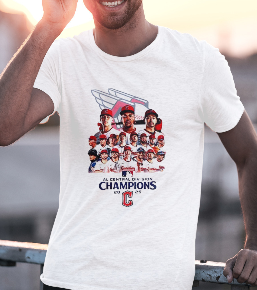 Cleveland Guardians 2025 AL Central Division Champions MLB Postseason T-Shirt