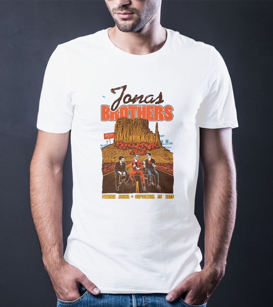Jonas Brothers Phoenix Arena September 29 2025 Arizona Concert Cactus City Skyway T-Shirt