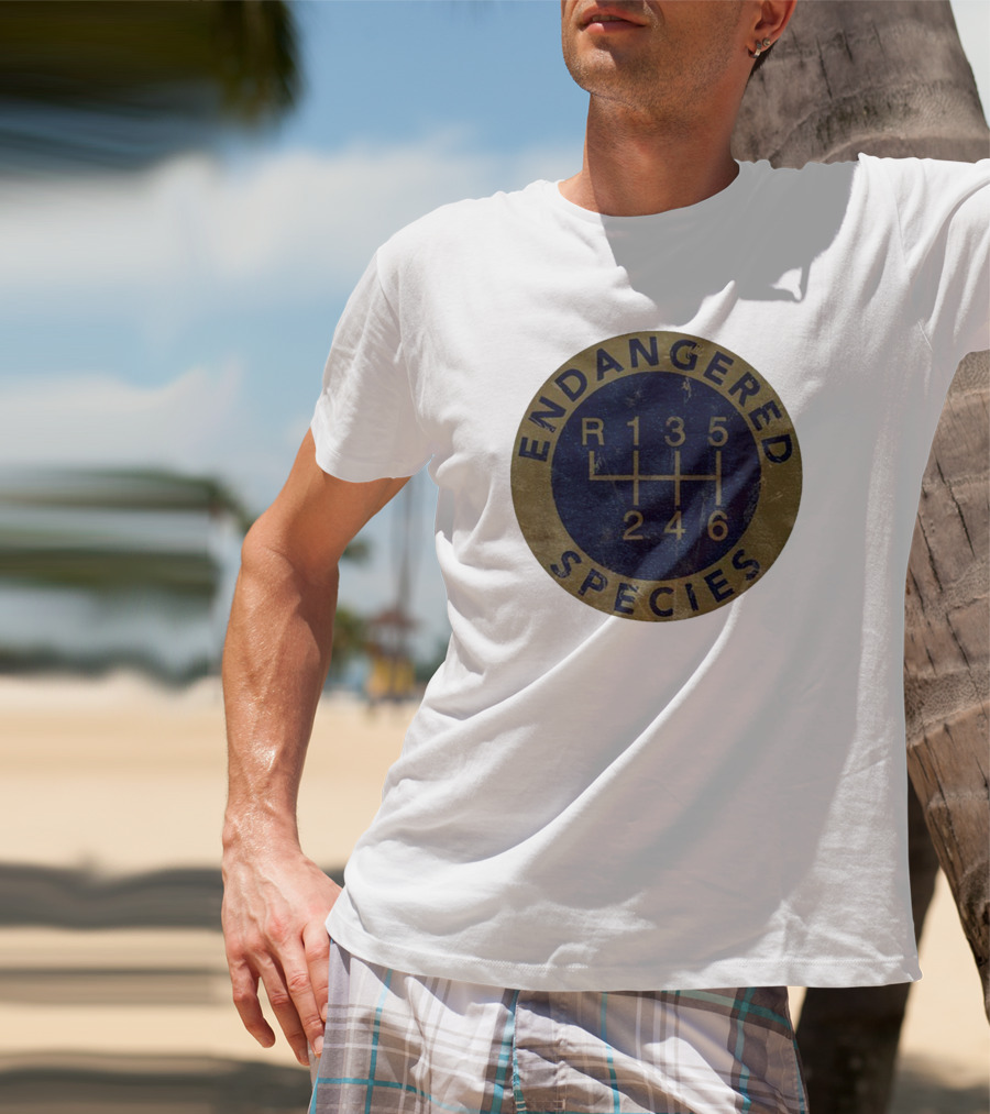 Endangered Species R 135246 Vintage Gear Shift Emblem T-Shirt
