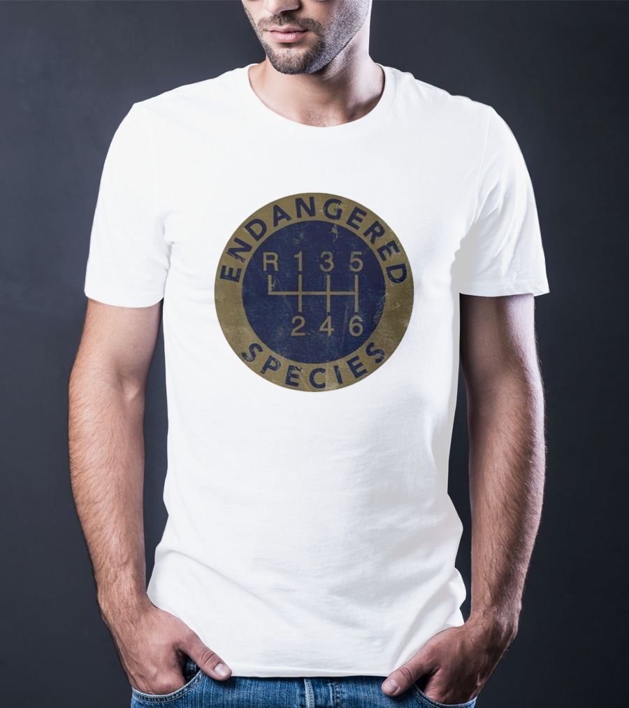 Endangered Species R 135246 Vintage Gear Shift Emblem T-Shirt