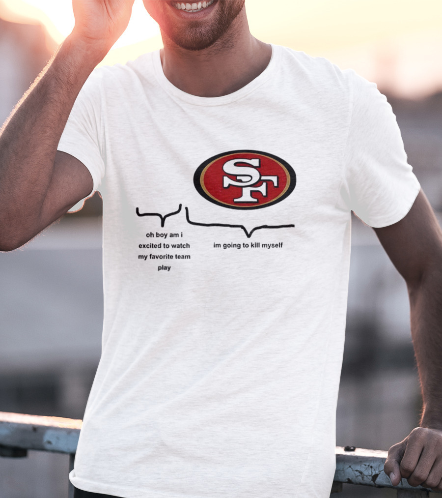 San Francisco 49ers NFL Football SF Oval Enthusiast Excitement T-Shirt