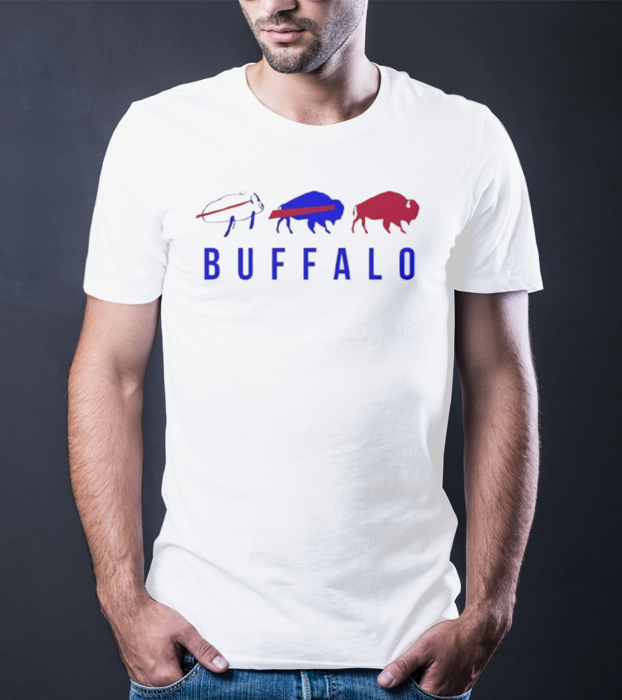 Buffalo Bills Evolution Vintage Retro Styles T-Shirt