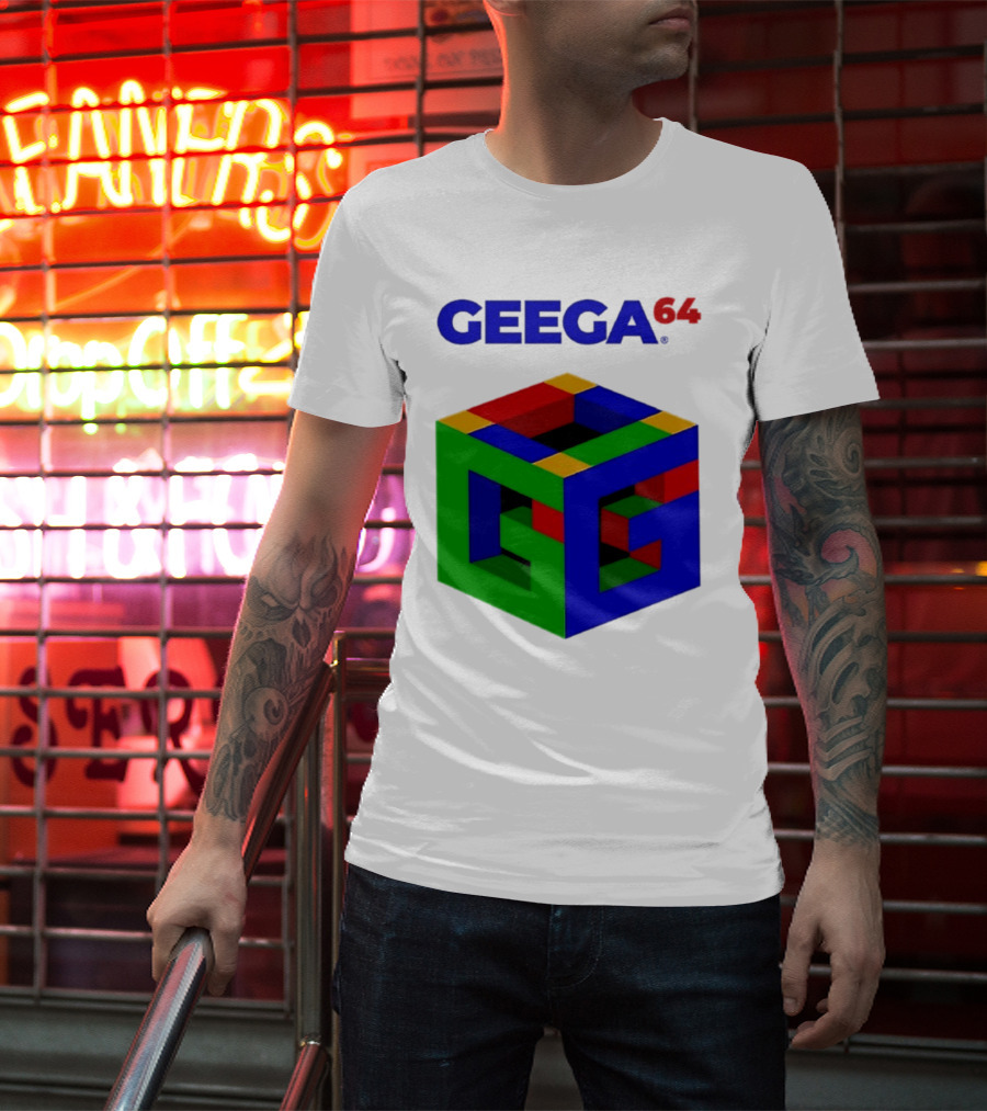 Geega 64 Cube Illusion Design T-Shirt