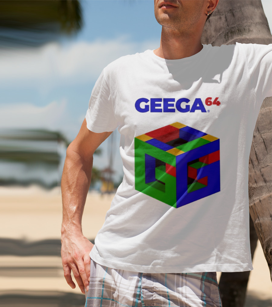 Geega 64 Cube Illusion Design T-Shirt