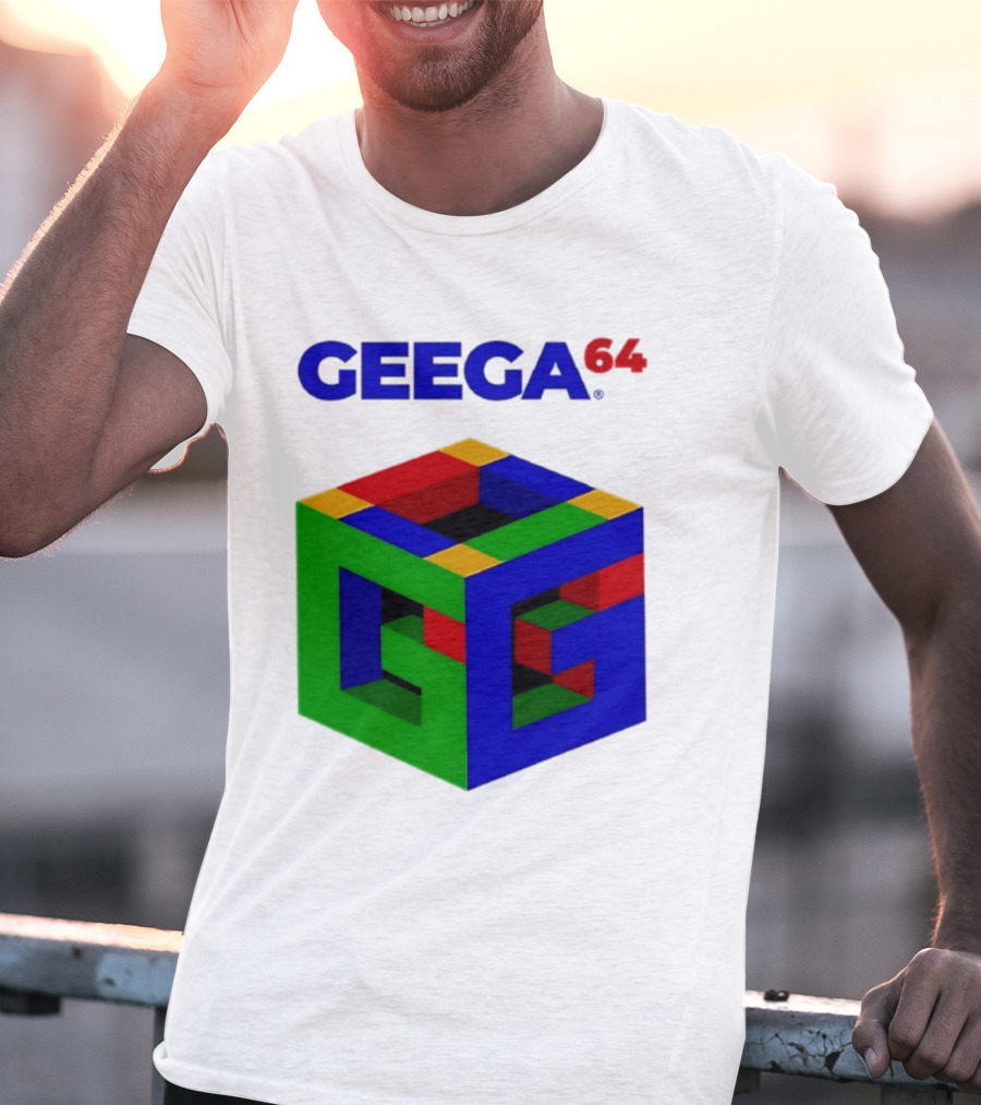 Geega 64 Cube Illusion Design T-Shirt