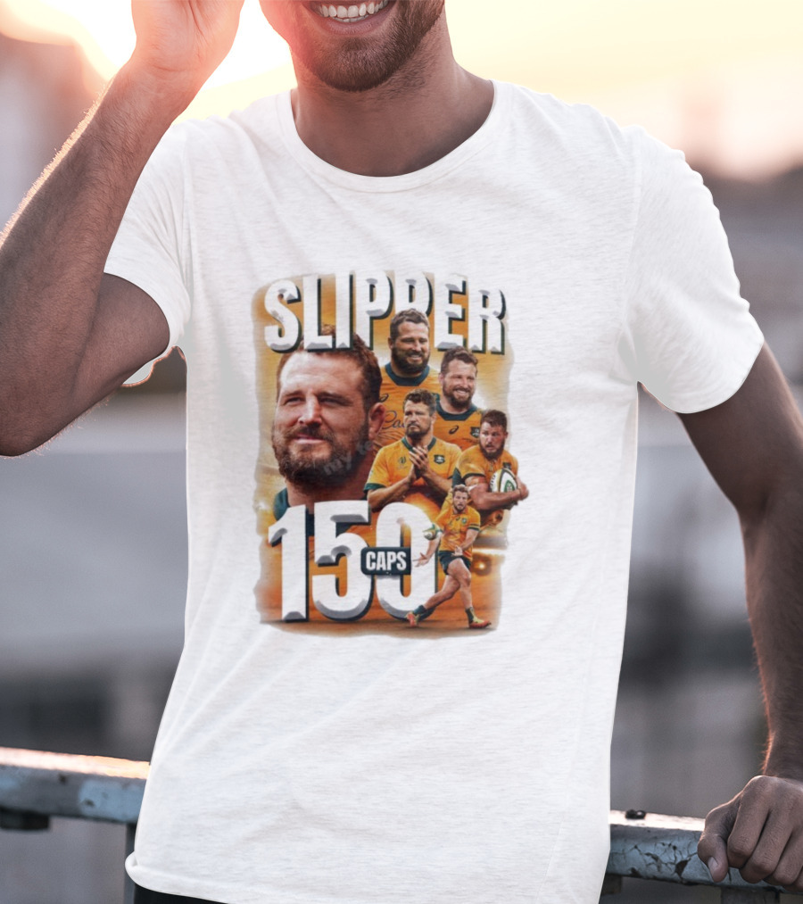 Wallaby Slipper 150 Caps Rugby Milestone Celebration T-Shirt