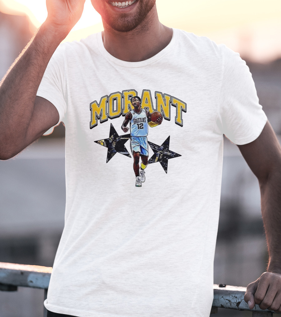 Morant Grizzlies Number 12 NBA Basketball Star T-Shirt