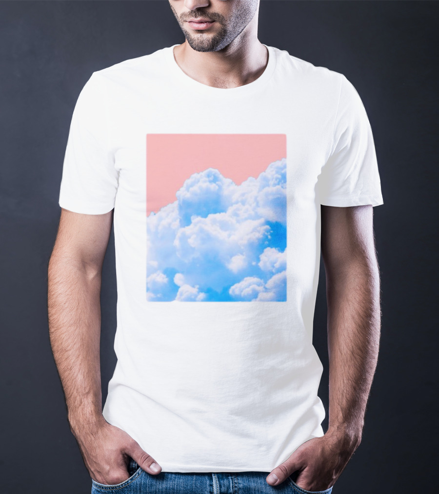 Permanent Permeation Cloudscape On Pink Sky T-Shirt
