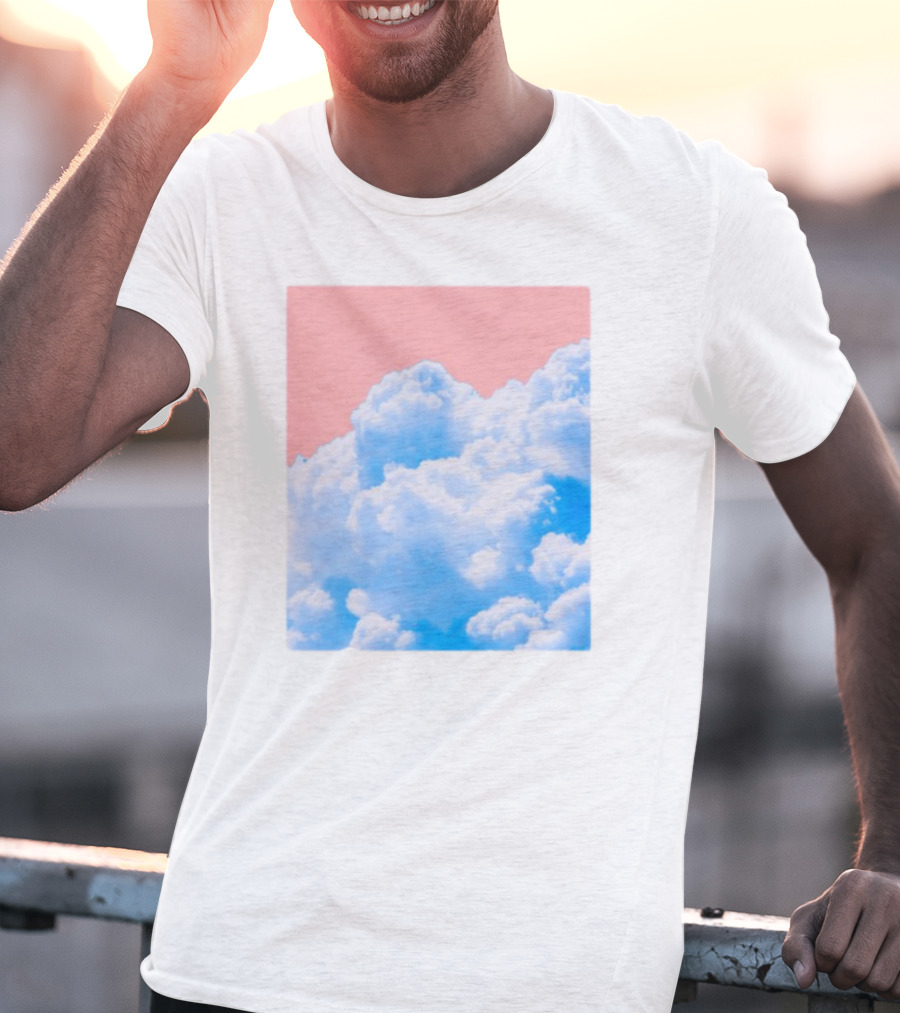 Permanent Permeation Cloudscape On Pink Sky T-Shirt