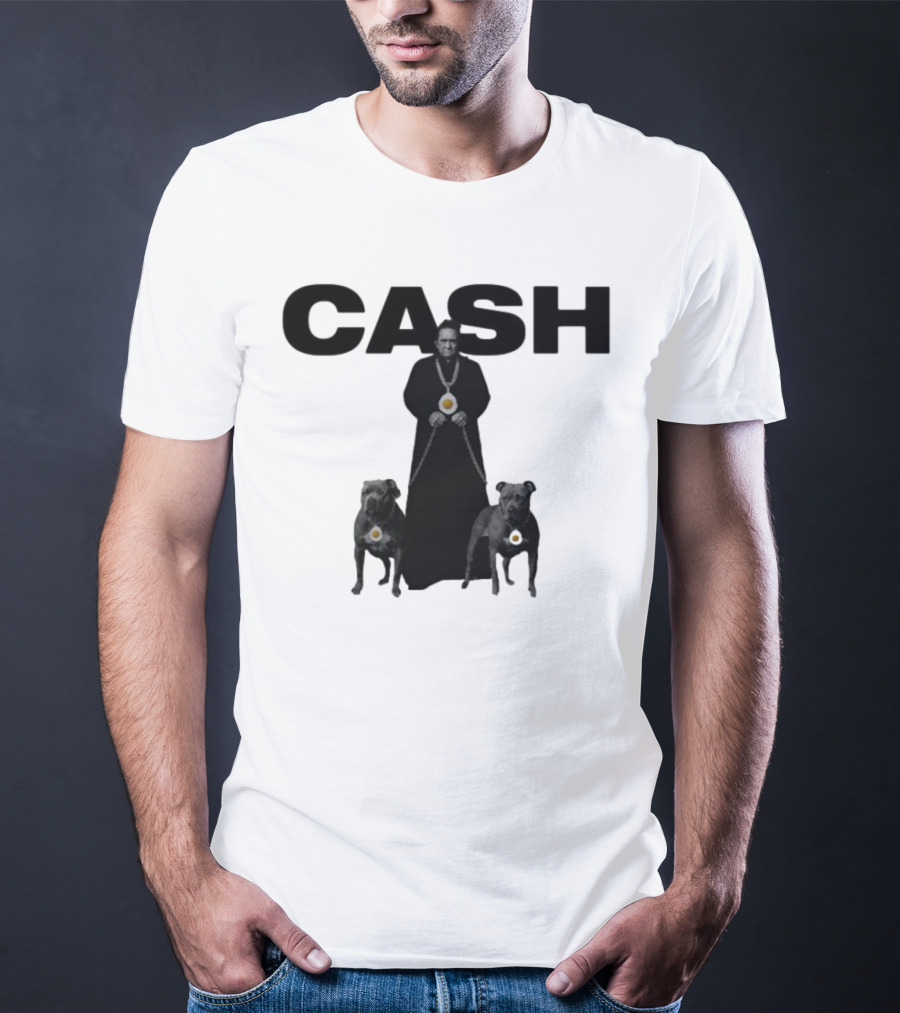 Johnny Cash Eggs And Chains With Pit Bulls T-Shirt