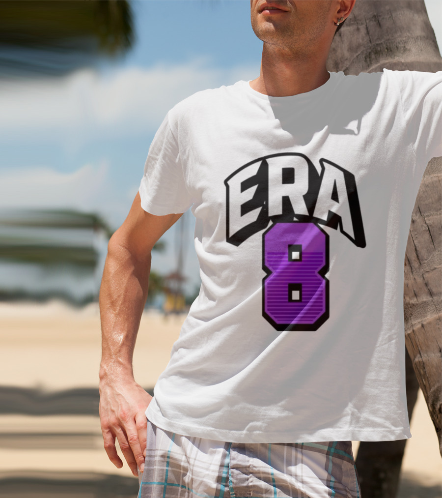 ERA8 Lamar Jackson Purple Number 8 Sports Style T-Shirt