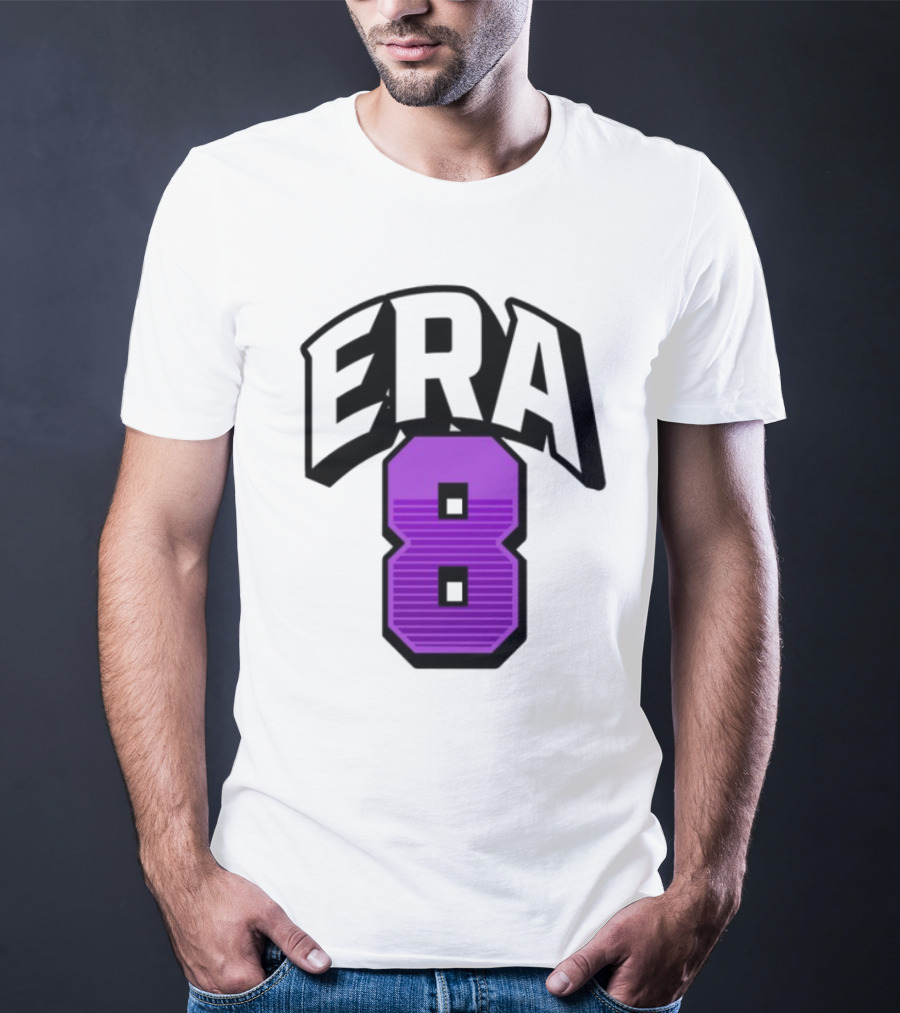 ERA8 Lamar Jackson Purple Number 8 Sports Style T-Shirt