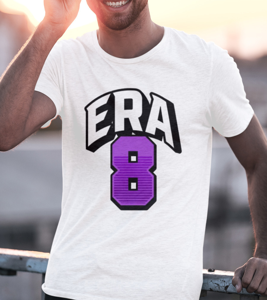 ERA8 Lamar Jackson Purple Number 8 Sports Style T-Shirt