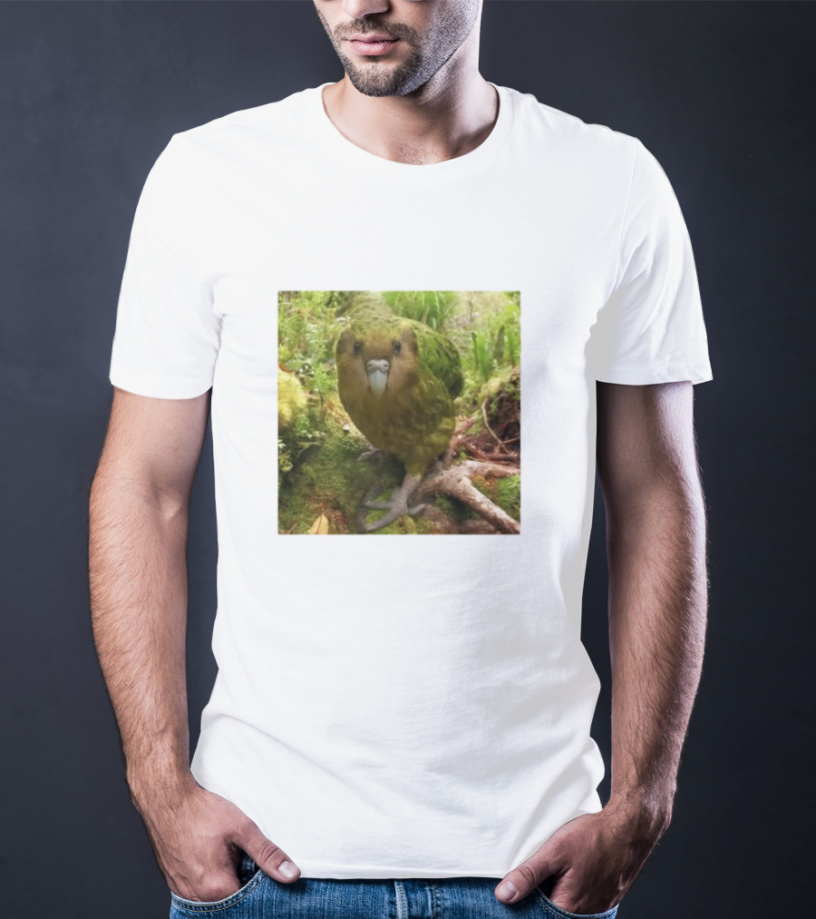 Shearling Kakapo Bird In Forest Habitat T-Shirt