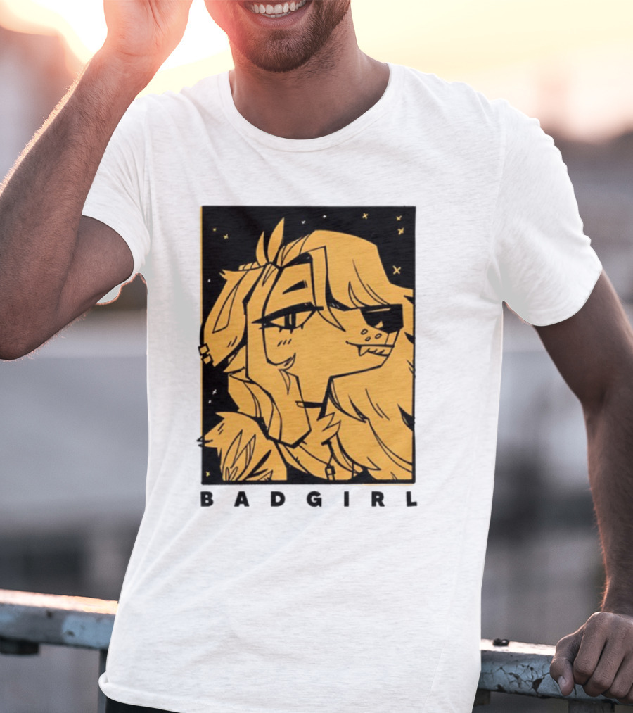 Doubledog Bad Girl Retro Cartoon Style T-Shirt