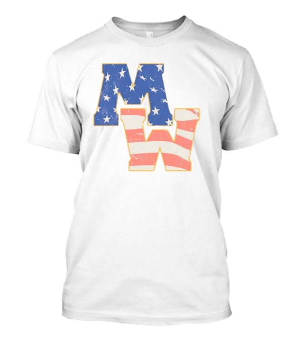 Mw Stars And Stripes American Flag Theme T-Shirt