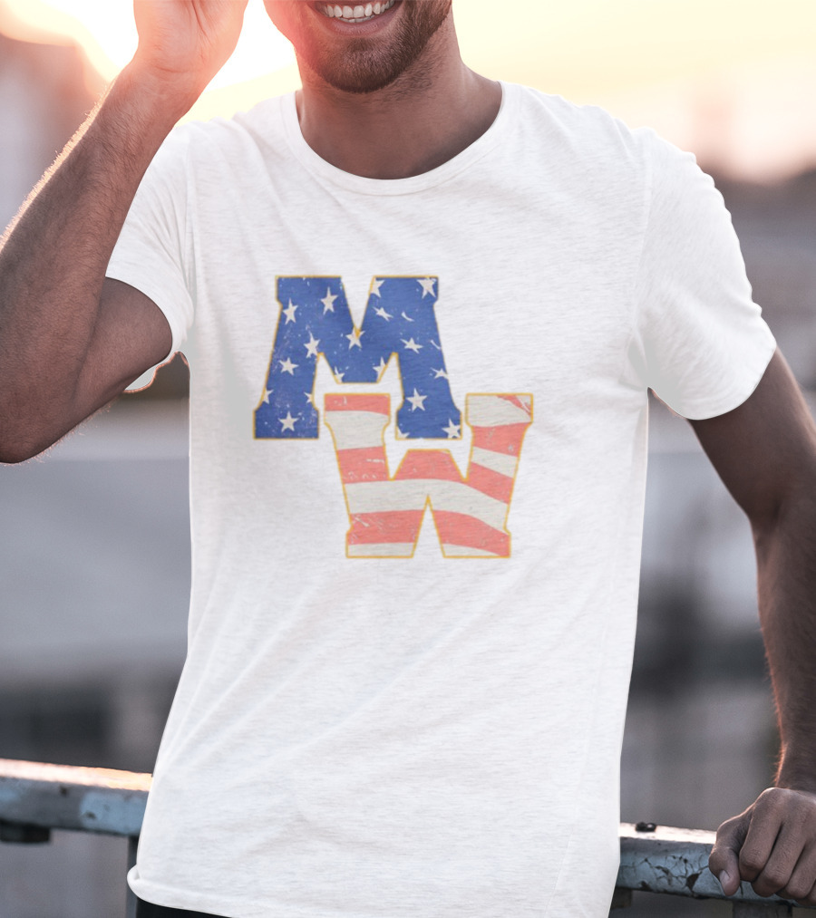Mw Stars And Stripes American Flag Theme T-Shirt