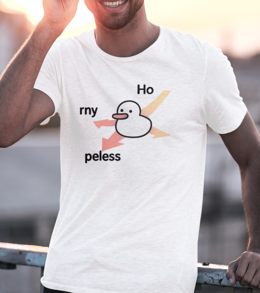 Rny Peless Funny Duck Hilarious Meme Style T-Shirt