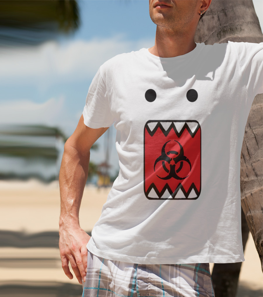 Romanceplanet Domo Kun Biohazard Symbol Design T-Shirt