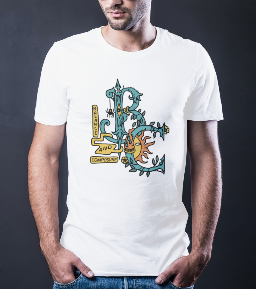 Balance And Composure Orchid Blue Sun And Moon T-Shirt