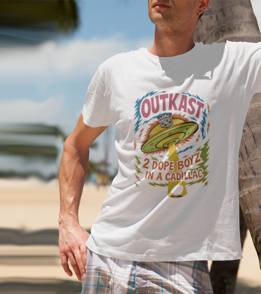 Outkast 2 Dope Boyz In A Cadillac UFO Yolk Eggs Tyrone T-Shirt