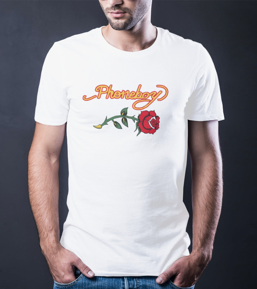 Phoneboy Red Rose Flower Graphic T-Shirt