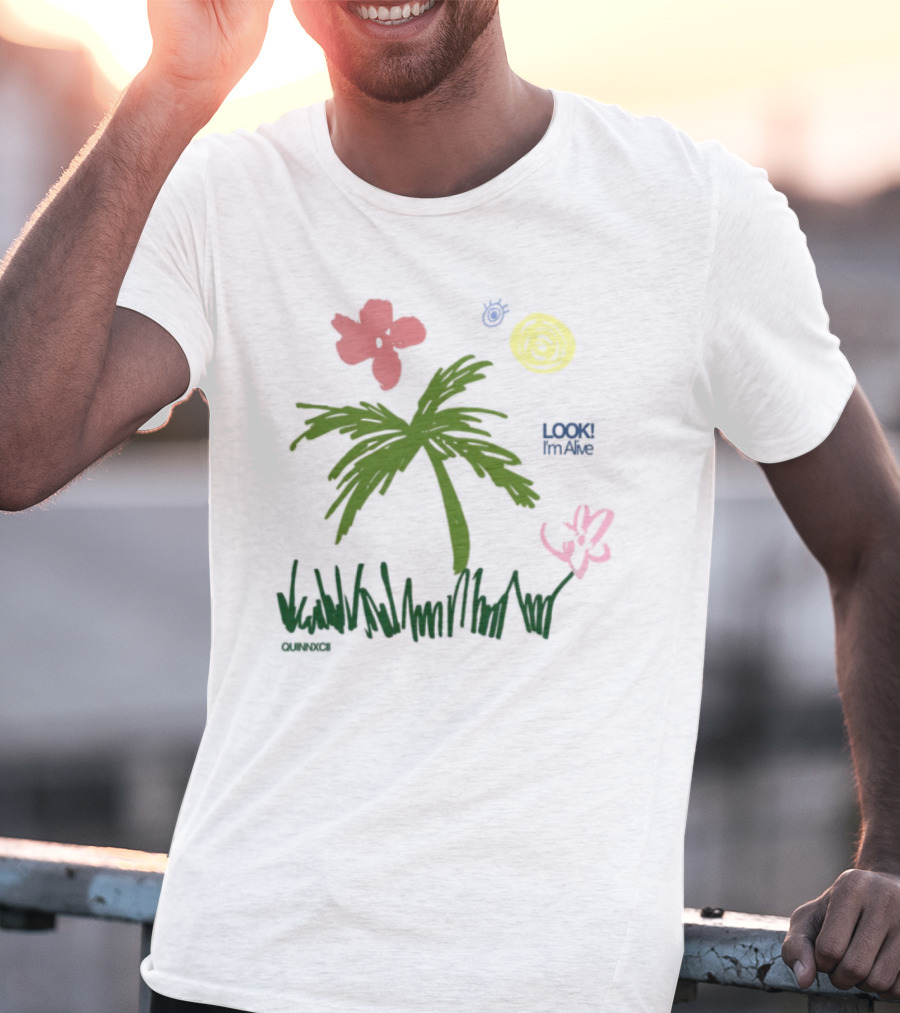 Quinnxcii Aloha Mood Palm Tree Album Cover Art T-Shirt