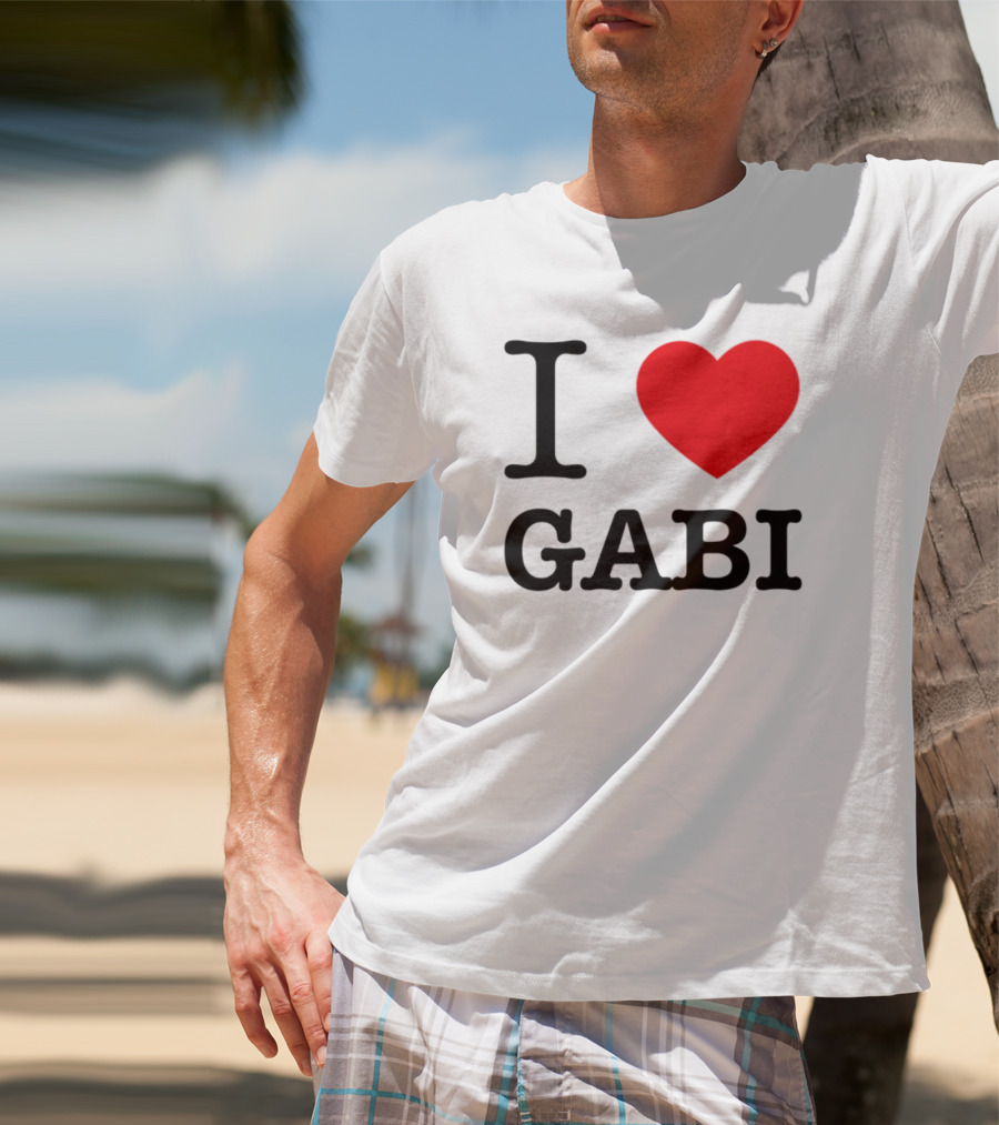 I Heart Gabi Bold Love Red Heart Icon T-Shirt