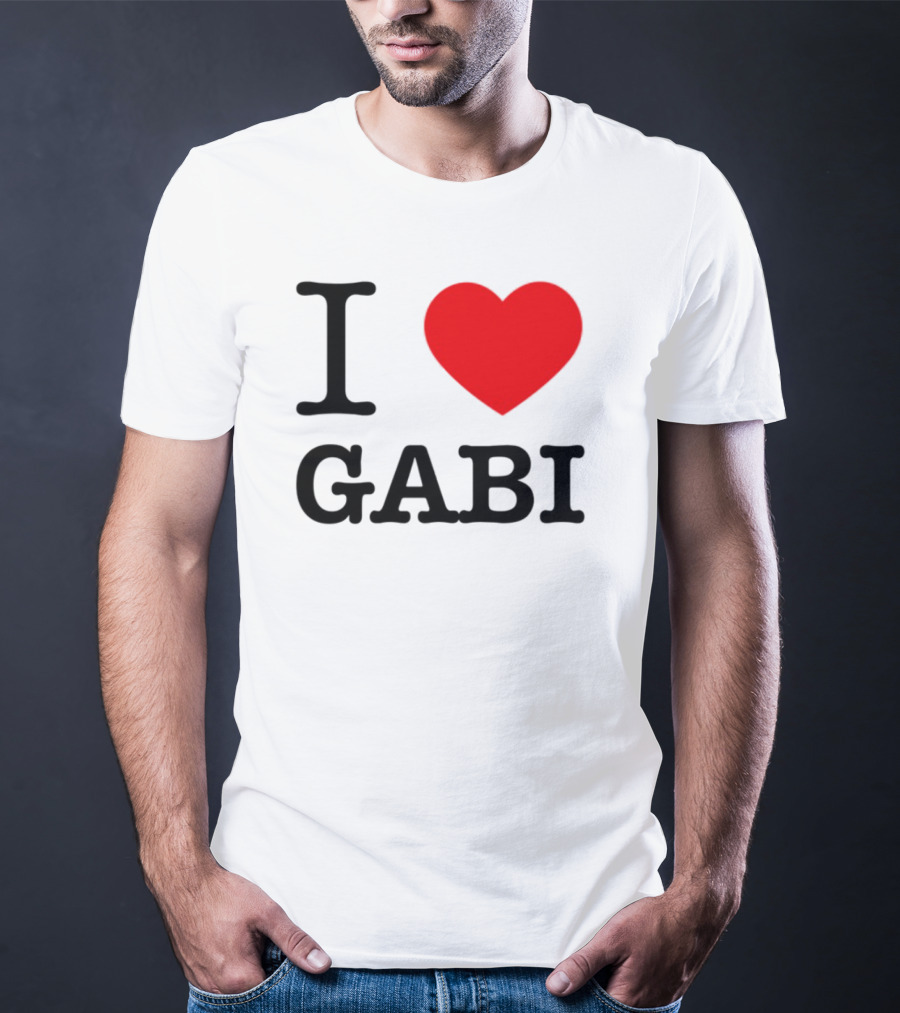 I Heart Gabi Bold Love Red Heart Icon T-Shirt