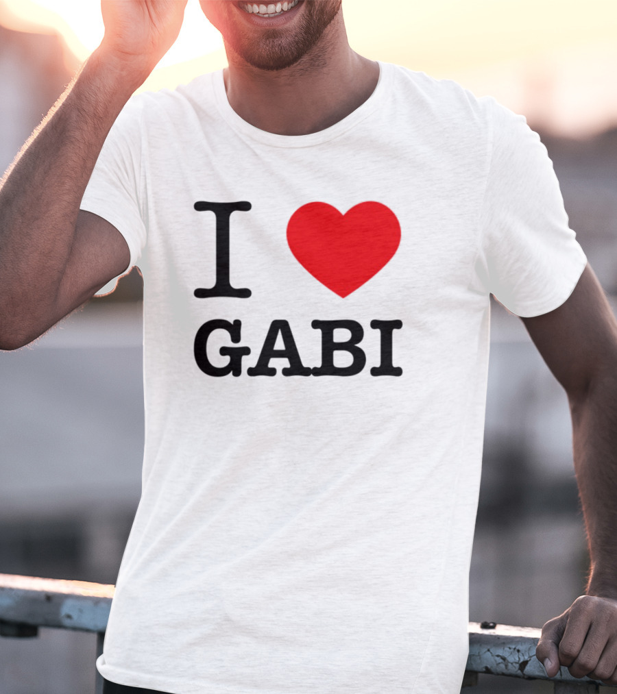 I Heart Gabi Bold Love Red Heart Icon T-Shirt