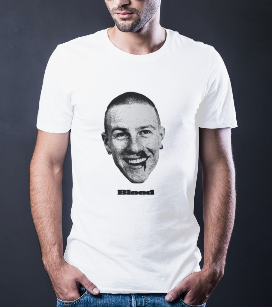 Malcolm Todd Bleed Face Iconic Smiling Portrait T-Shirt