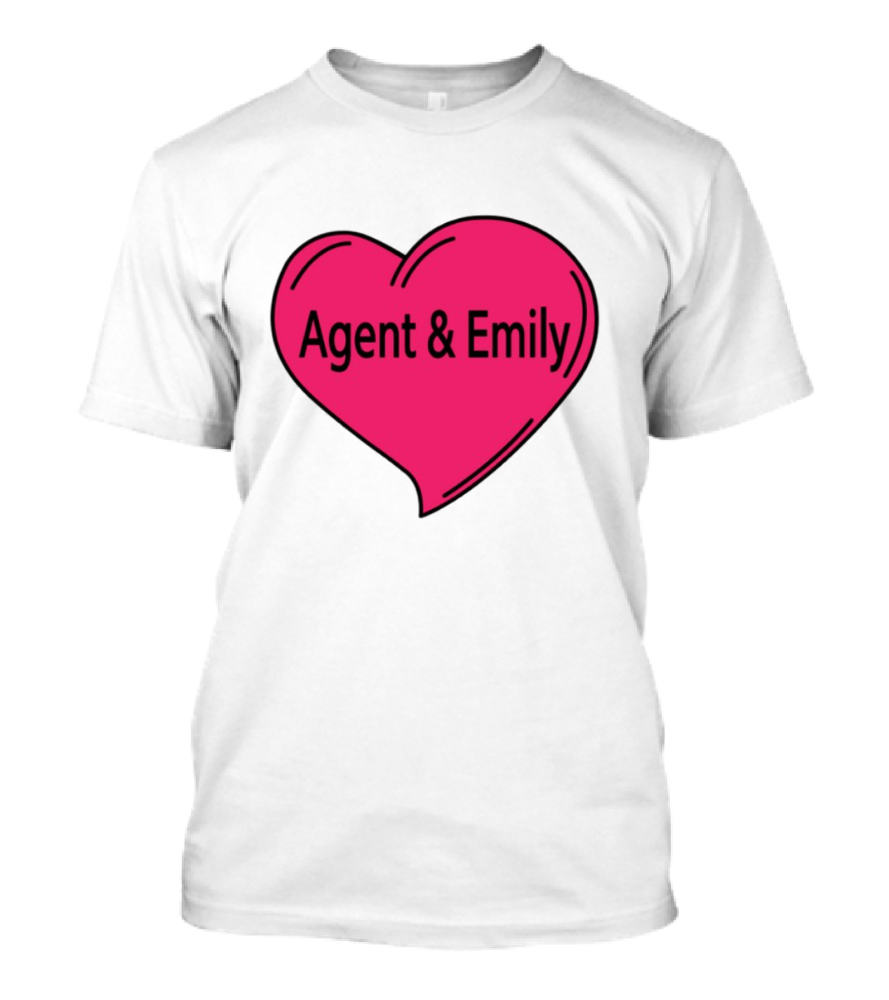 Agent & Emily Pink Heart T-Shirt