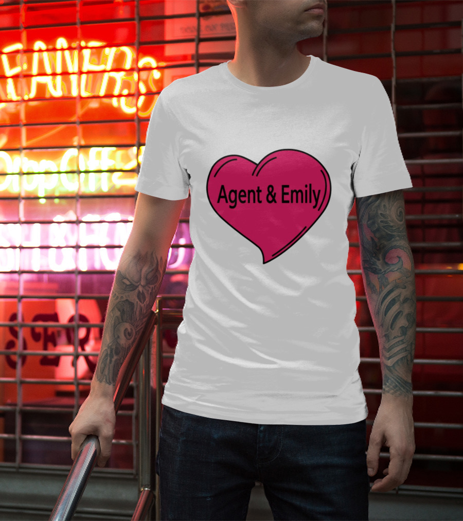 Agent & Emily Pink Heart T-Shirt