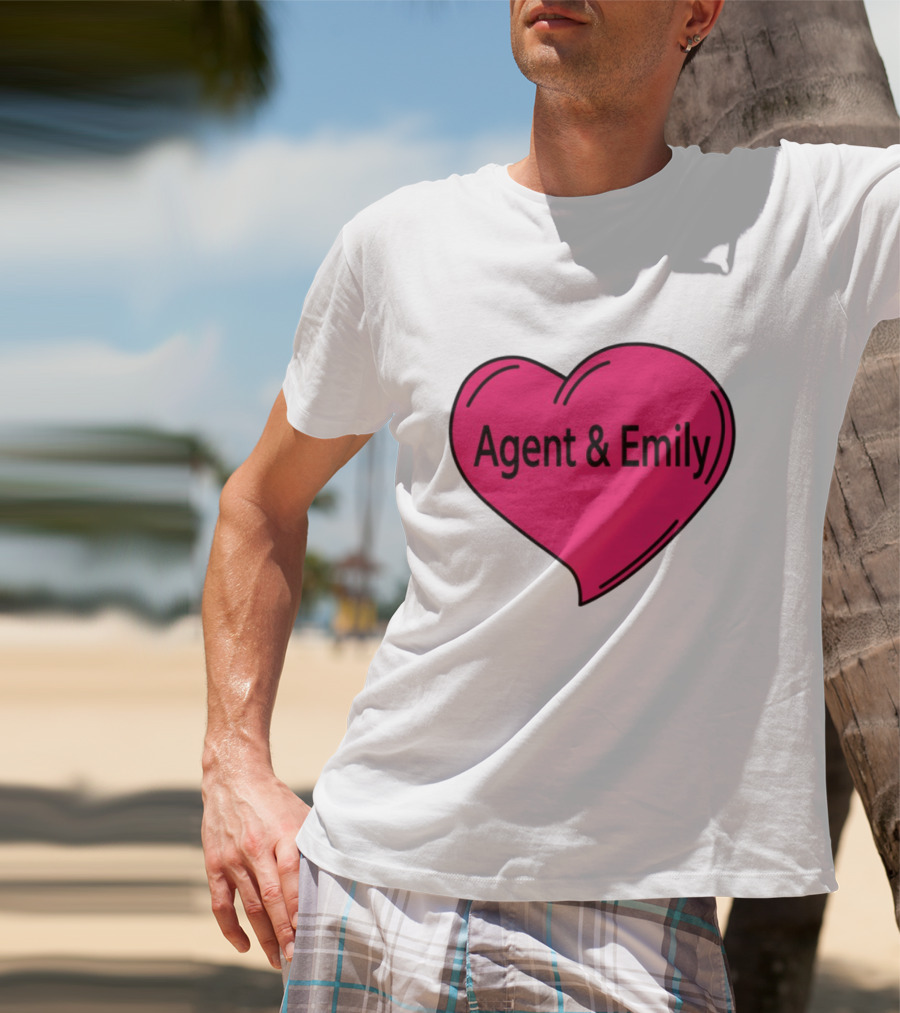 Agent & Emily Pink Heart T-Shirt