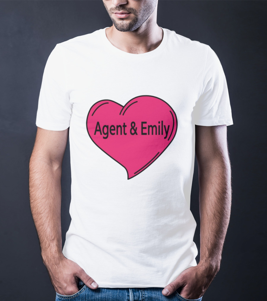 Agent & Emily Pink Heart T-Shirt