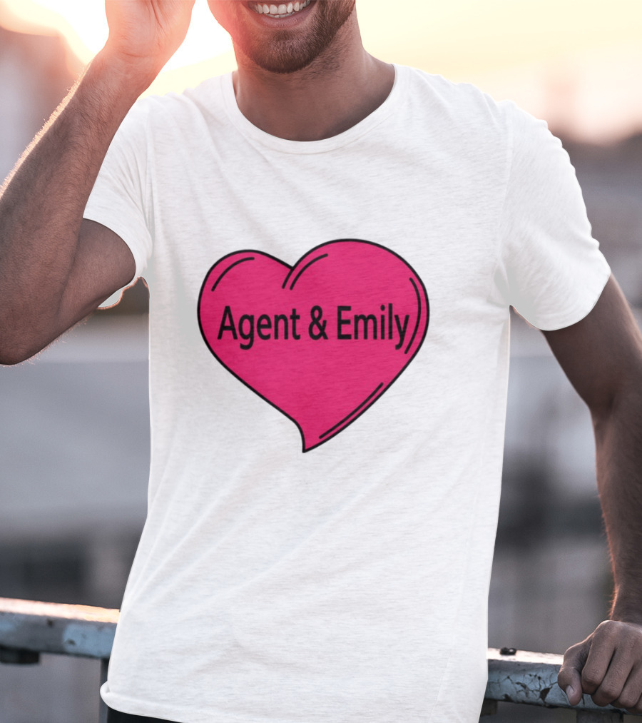 Agent & Emily Pink Heart T-Shirt