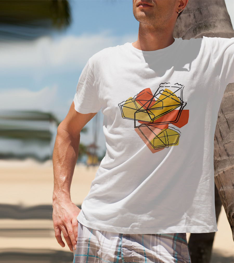 Cake Cosmopolis Sweets Abstract Geometric Layered Design T-Shirt